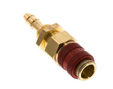 Messing DN 5 Rot Air Coupling Socket 6 mm Schlauch Säule Bulkhead