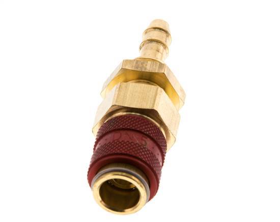 Messing DN 5 Rot Air Coupling Socket 6 mm Schlauch Säule Bulkhead
