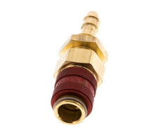 Messing DN 5 Rot Air Coupling Socket 6 mm Schlauch Säule Bulkhead