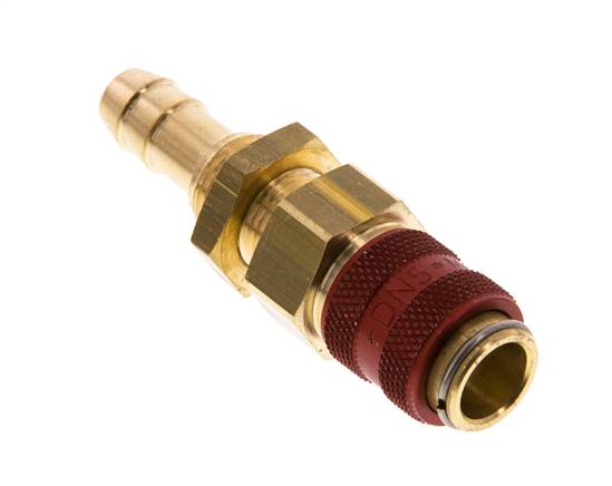 Messing DN 5 Rot Air Coupling Socket 8 mm Schlauch Säule Bulkhead