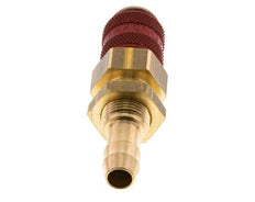 Messing DN 5 Rot Air Coupling Socket 8 mm Schlauch Säule Bulkhead