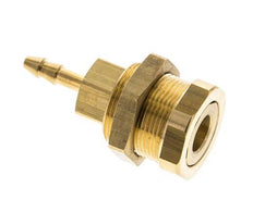 Messing DN 5 Luftkupplung Muffe 4 mm Schlauch Säule Bulkhead Pull-Off Double Shut-Off
