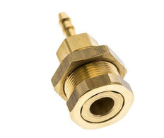 Messing DN 5 Luftkupplung Muffe 4 mm Schlauch Säule Bulkhead Pull-Off Double Shut-Off