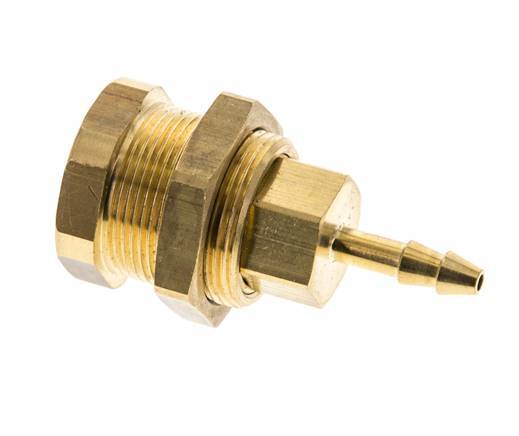 Messing DN 5 Luftkupplung Muffe 4 mm Schlauch Säule Bulkhead Pull-Off Double Shut-Off