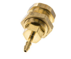 Messing DN 5 Luftkupplung Muffe 4 mm Schlauch Säule Bulkhead Pull-Off Double Shut-Off