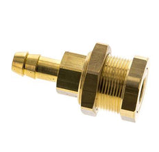 Brass DN 5 Air Coupling Socket 8 mm Hose Pillar Bulkhead Pull-Off Double Shut-Off