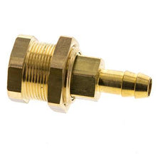 Messing DN 5 Luftkupplung Muffe 8 mm Schlauch Säule Bulkhead Pull-Off Double Shut-Off