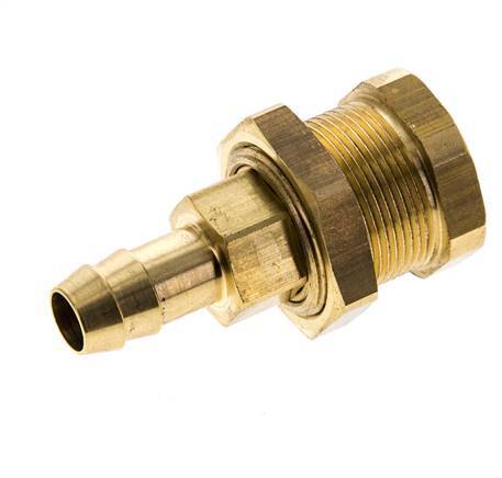 Messing DN 5 Luftkupplung Muffe 9 mm Schlauch Säule Bulkhead Pull-Off Double Shut-Off