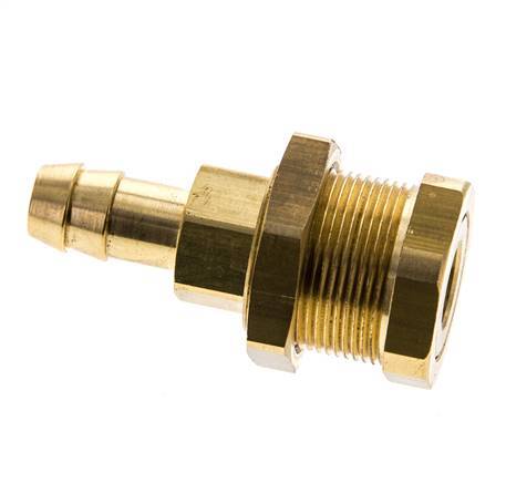Messing DN 5 Luftkupplung Muffe 9 mm Schlauch Säule Bulkhead Pull-Off Double Shut-Off