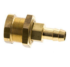 Messing DN 5 Luftkupplung Muffe 9 mm Schlauch Säule Bulkhead Pull-Off Double Shut-Off