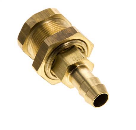 Messing DN 5 Luftkupplung Muffe 9 mm Schlauch Säule Bulkhead Pull-Off Double Shut-Off