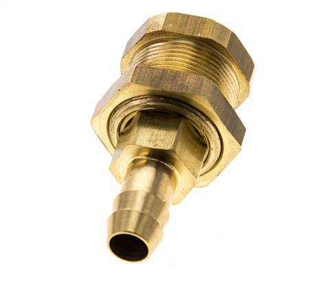 Messing DN 5 Luftkupplung Muffe 9 mm Schlauch Säule Bulkhead Pull-Off Double Shut-Off