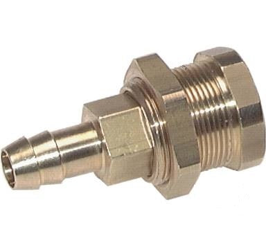 Messing vernickelt DN 5 Luftkupplungsmuffe 4 mm Schlauch Säule Bulkhead Pull-Off