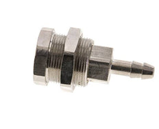 Messing vernickelt DN 5 Luftkupplungsmuffe 6 mm Schlauchsäule Bulkhead Pull-Off