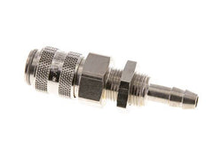 Messing vernickelt DN 5 Luftkupplungsmuffe 6 mm Schlauchsäule Bulkhead Double Shut-Off