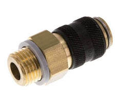 Messing DN 5 Schwarz Luftkupplung Muffe G 1/4 Zoll Außengewinde