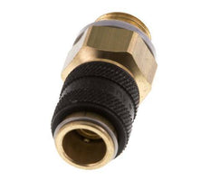 Messing DN 5 Schwarz Luftkupplung Muffe G 1/4 Zoll Außengewinde