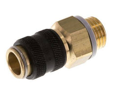 Messing DN 5 Schwarz Luftkupplung Muffe G 1/4 Zoll Außengewinde