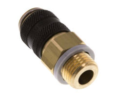 Messing DN 5 Schwarz Luftkupplung Muffe G 1/4 Zoll Außengewinde