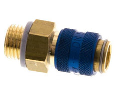 Messing DN 5 Blau Luftkupplung Muffe G 1/4 Zoll Außengewinde