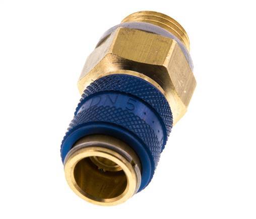 Brass DN 5 Blue Air Coupling Socket G 1/4 inch Male