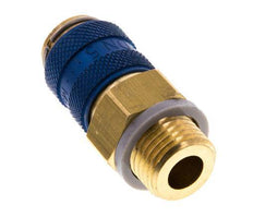 Messing DN 5 Blau Luftkupplung Muffe G 1/4 Zoll Außengewinde