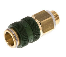 Messing DN 5 grün Luftkupplung Muffe G 1/8 Zoll männlich