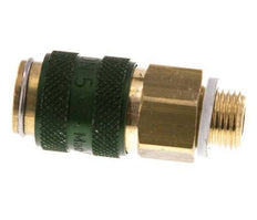 Messing DN 5 grün Luftkupplung Muffe G 1/8 Zoll männlich