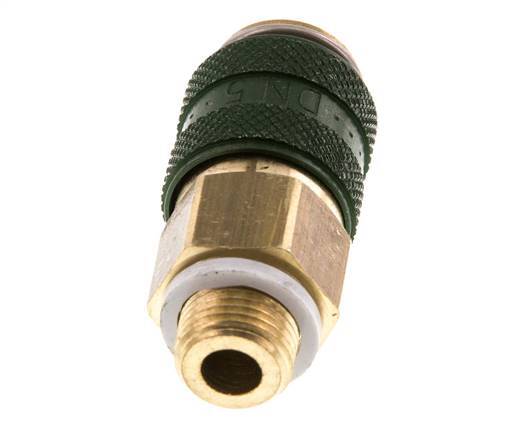 Messing DN 5 grün Luftkupplung Muffe G 1/8 Zoll männlich