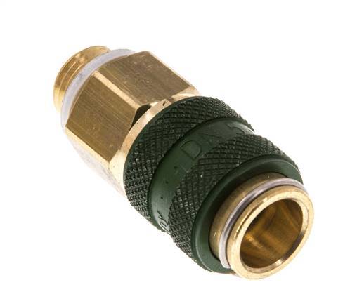 Messing DN 5 grün Luftkupplung Muffe G 1/8 Zoll männlich