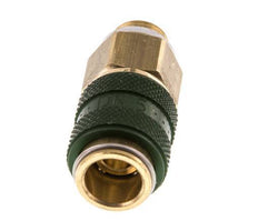 Messing DN 5 grün Luftkupplung Muffe G 1/8 Zoll männlich