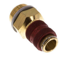 Brass DN 5 Red Air Coupling Socket G 3/8 inch Male