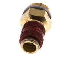 Brass DN 5 Red Air Coupling Socket G 3/8 inch Male