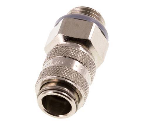 Nickel-plated Brass DN 5 Air Coupling Socket G 1/4 inch Male