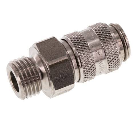 Edelstahl DN 5 Luftkupplung Muffe G 1/4 Zoll Außengewinde