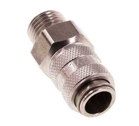 Edelstahl DN 5 Luftkupplung Muffe G 1/4 Zoll Außengewinde