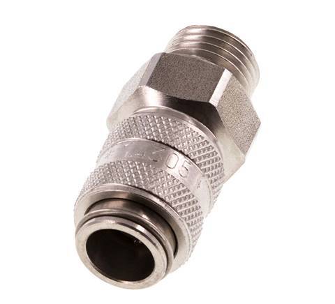 Edelstahl DN 5 Luftkupplung Muffe G 1/4 Zoll Außengewinde