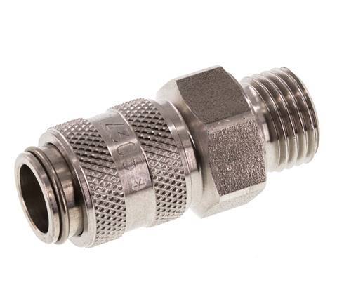 Edelstahl DN 5 Luftkupplung Muffe G 1/4 Zoll Außengewinde