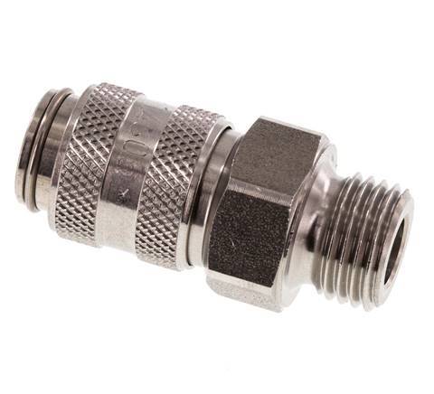 Edelstahl DN 5 Luftkupplung Muffe G 1/4 Zoll Außengewinde