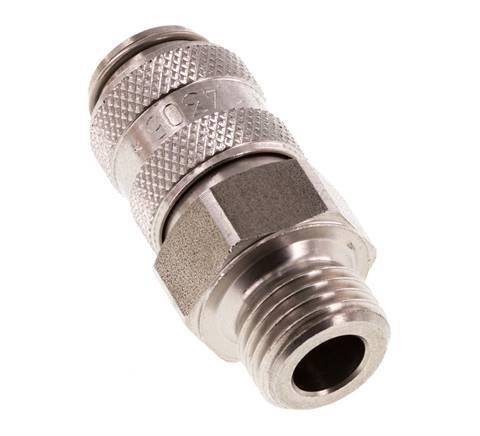 Edelstahl DN 5 Luftkupplung Muffe G 1/4 Zoll Außengewinde