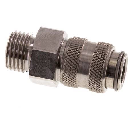 Edelstahl 316L DN 5 Luftkupplung Muffe G 1/4 Zoll Außengewinde