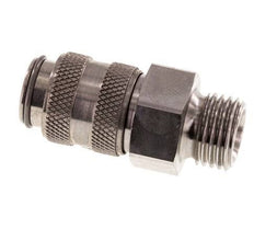 Edelstahl 316L DN 5 Luftkupplung Muffe G 1/4 Zoll Außengewinde