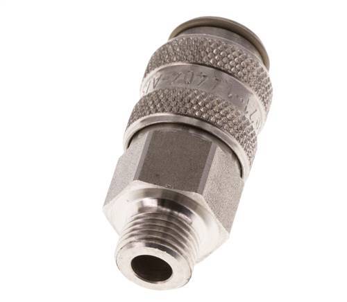 Edelstahl 316L DN 5 Luftkupplung Muffe G 1/8 Zoll Außengewinde
