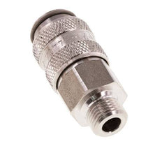 Edelstahl 316L DN 5 Luftkupplung Muffe G 1/8 Zoll Außengewinde Doppelabsperrung