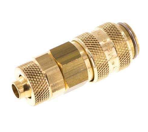 Messing DN 5 Luftkupplungsmuffe 6x8 mm Überwurfmutter