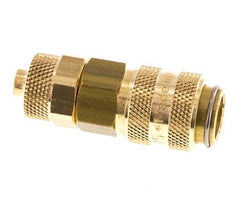 Messing DN 5 Luftkupplungsmuffe 6x8 mm Überwurfmutter