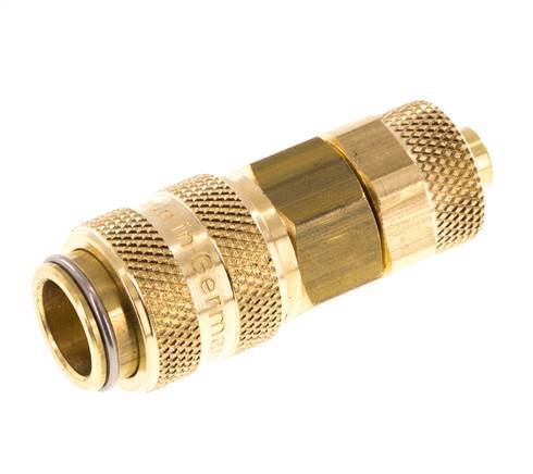 Messing DN 5 Luftkupplungsmuffe 6x8 mm Überwurfmutter