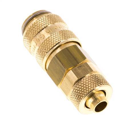 Messing DN 5 Luftkupplungsmuffe 6x8 mm Überwurfmutter