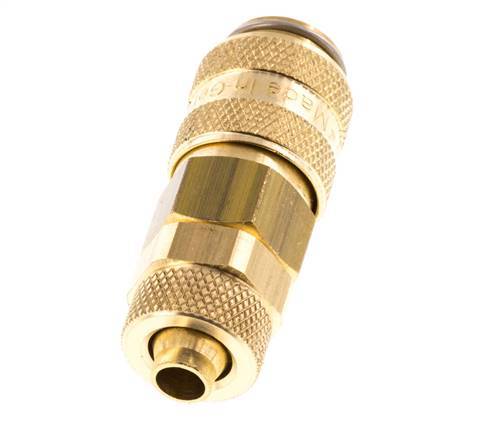 Messing DN 5 Luftkupplungsmuffe 6x8 mm Überwurfmutter