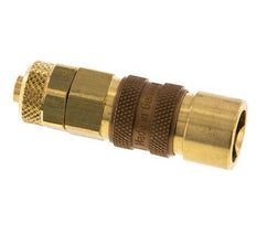 Messing DN 5 Braun Luftkupplungsmuffe 6x8 mm Überwurfmutter